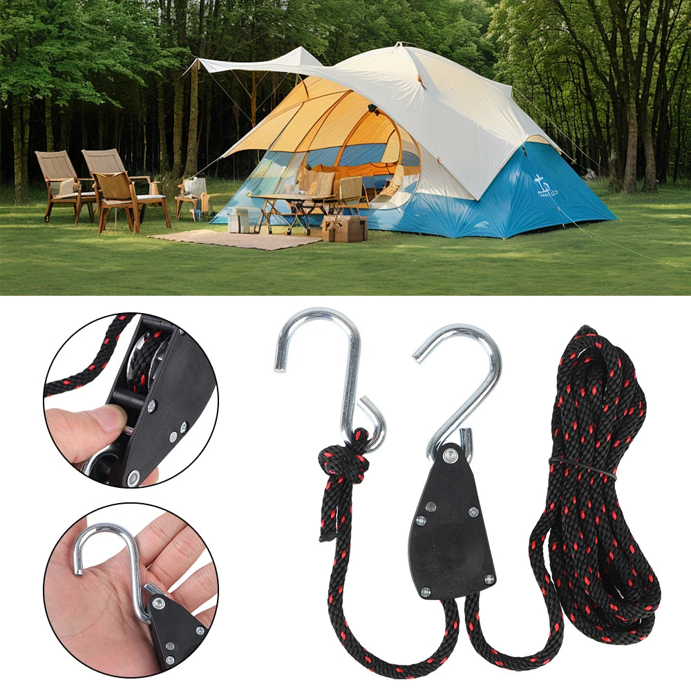 Automotive repair tools Hanging Rope Clip Heavy Duty Rope Hanger Ratchet Adjustable Car Tool Camping Tent Tool Dent repair tool CM World
