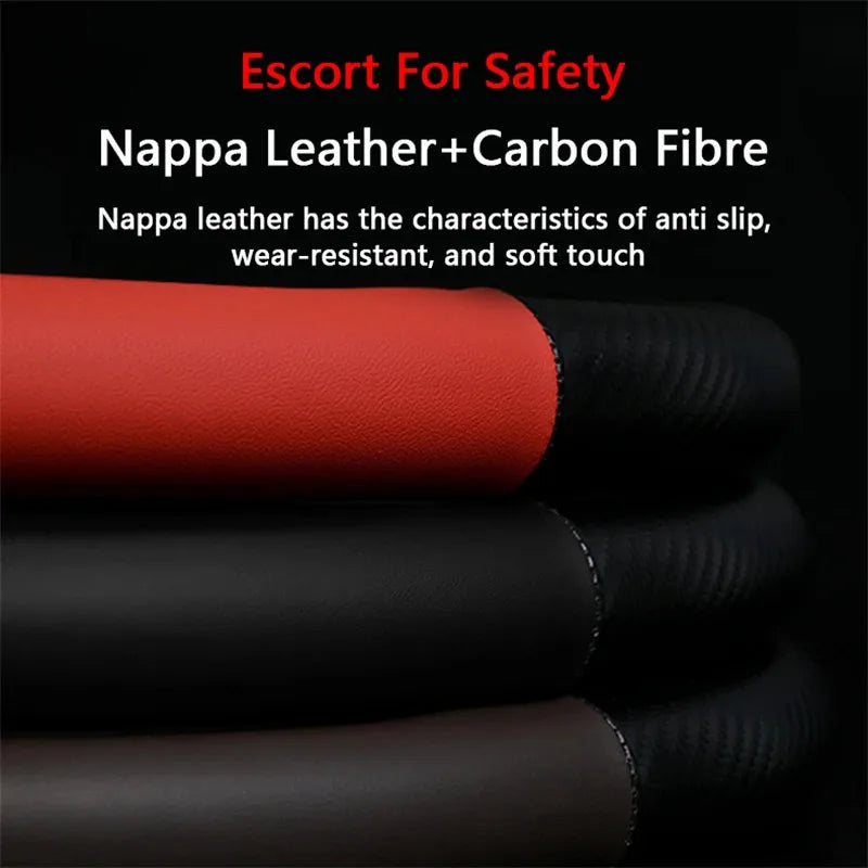 Car Carbon Fiber Steering Wheel Cover For Renault Scenic Clio Laguna 2 3 4 5 KangooFluence Megane Trafic Talisman Twingo Kaptur CM World