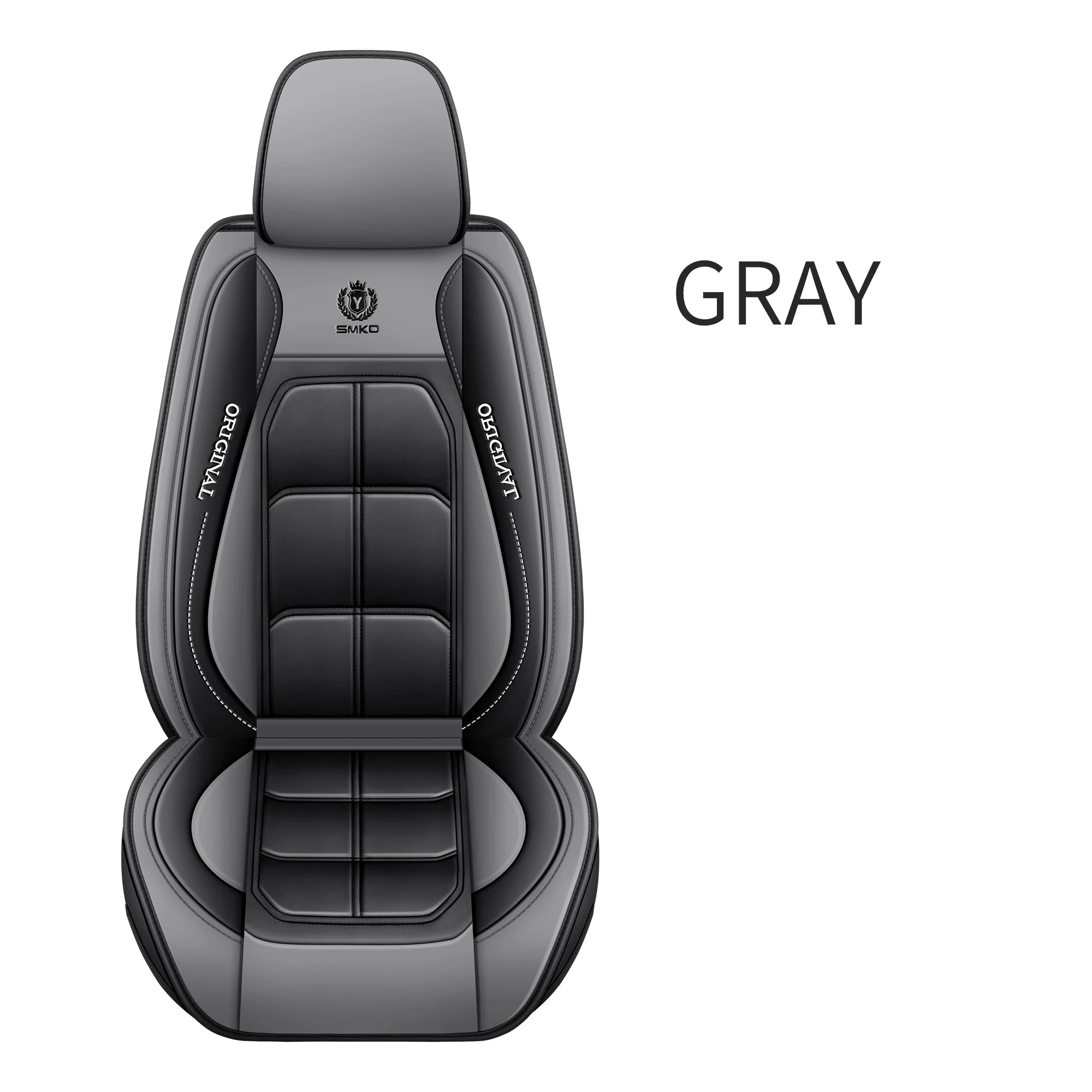 1pc Premium PU Leather Universal Fit Car Seat Cover All-Season Protector Mat with Soft Cushion Full Package Seat Cover CM World