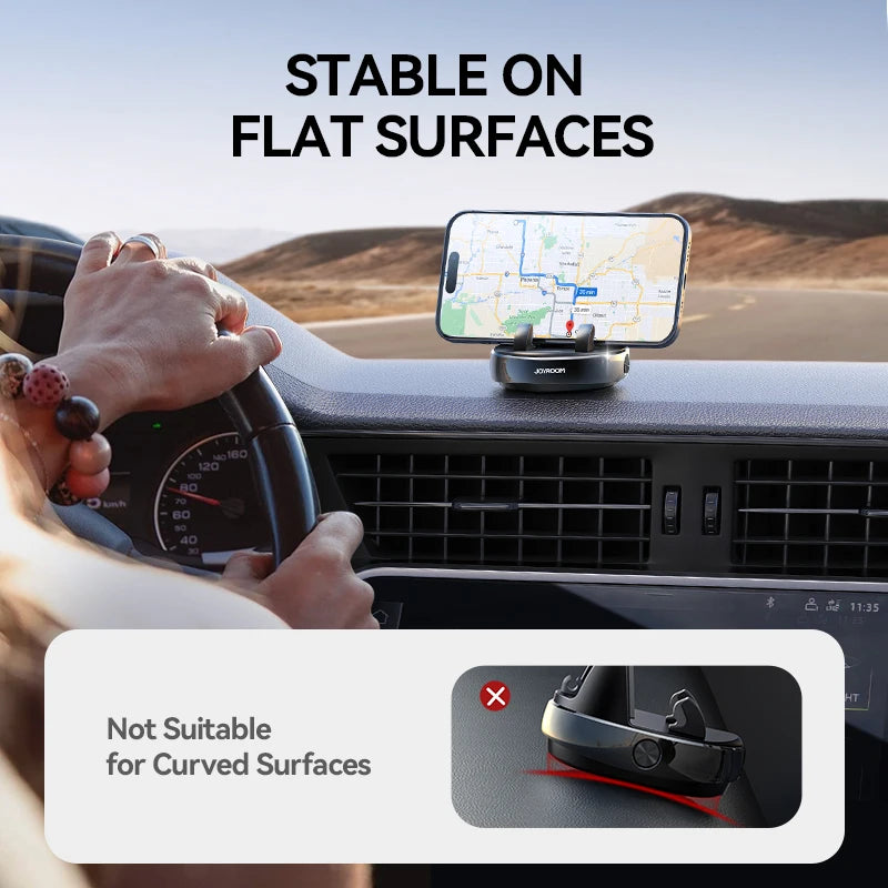 Joyroom Dashboard Car Phone Mount Holder One-Handed Operation Car Navigation Holder For 4.7-7'' Phones 360° Rotation JR-ZS330