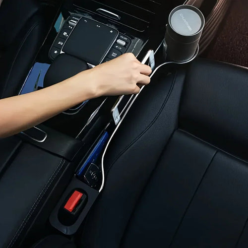 2Pcs car front and rear seat cup holders, multi-functional storage box for car organization, interior accessory storage. CM World