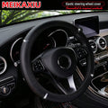 PU leather shiny metal stretchable car rimless steering wheel cover suitable for 14.5 - 15 inch car decoration items CM World