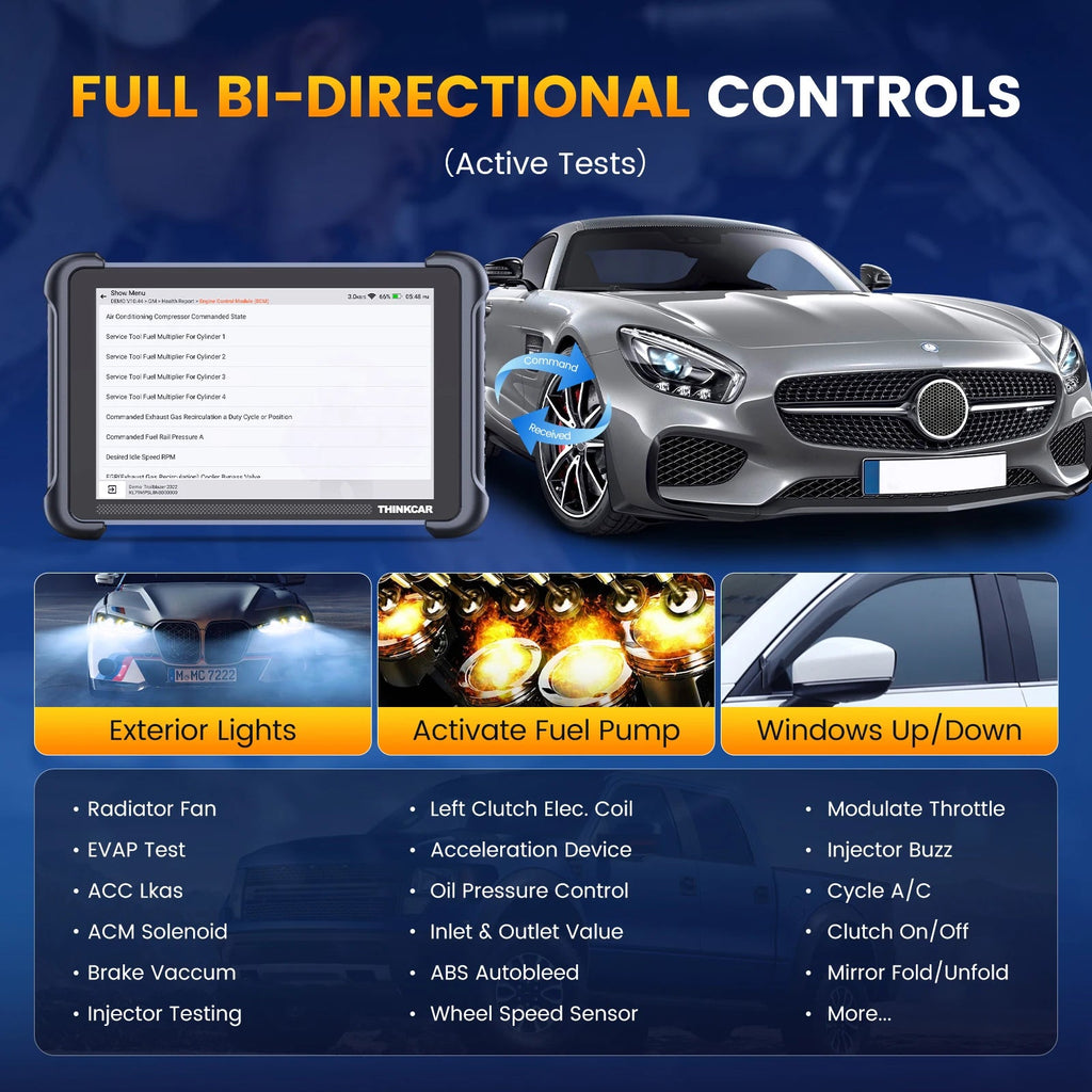 THINKCAR THINKSCAN 689BT Professional Key Programmer Automotive Diagnostic Tool Bidirectional Obd ECU Coding CANFD DOIP 34 Reset Car Mobile World