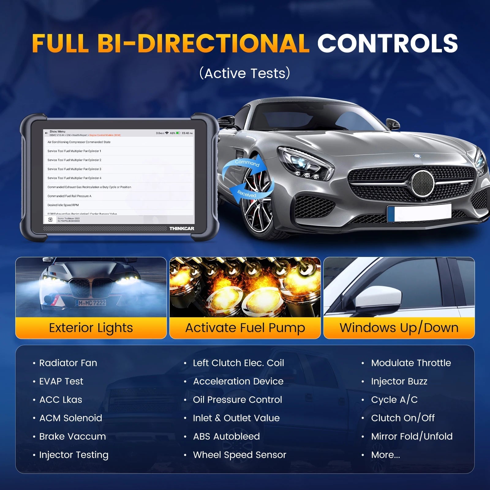 THINKCAR THINKSCAN 689BT Professional Key Programmer Automotive Diagnostic Tool Bidirectional Obd ECU Coding CANFD DOIP 34 Reset Car Mobile World