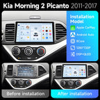 JIUYIN Android 15 Carplay Car Radio Multimidia Video Player For KIA PICANTO Morning  2011-2016 Navigation GPS IPS Head Unit CM World