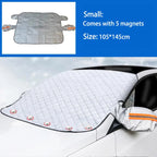 Kcimo 1Pc Sunshade Cover Car Windshield Snow Sun Shade Waterproof Protector Automobile Magnetic Cover Car Front Windscreen Cover Car Mobile World