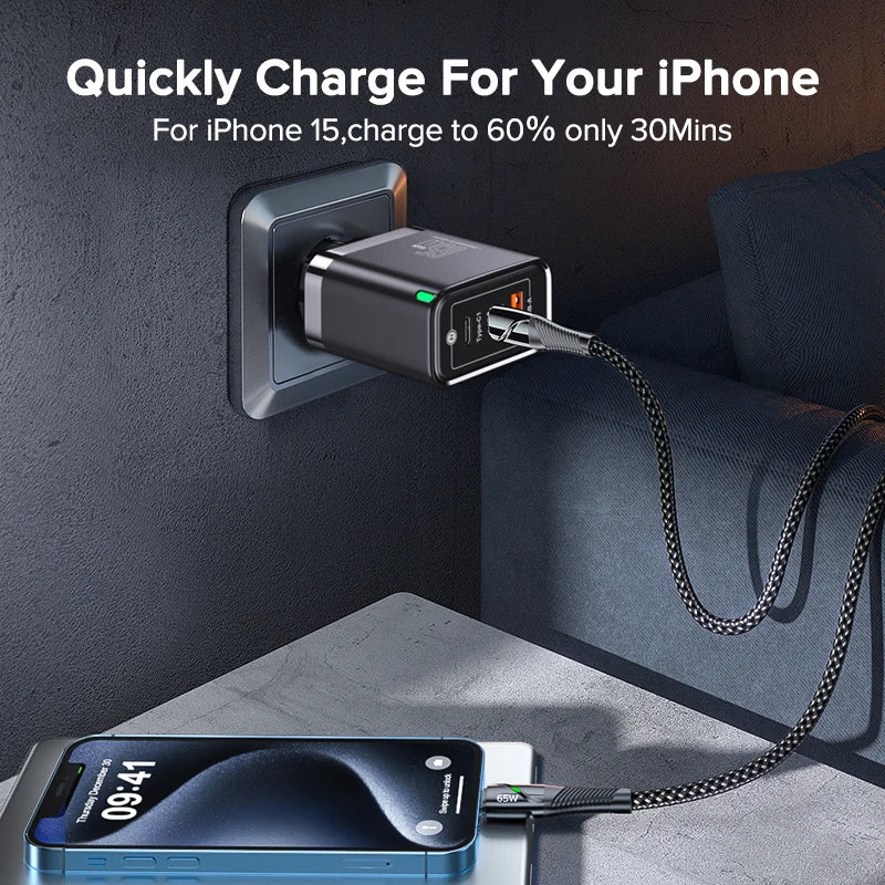 QOOVI 65W GaN Charger USB Type C Fast Charging Quick Charge 4.0 Adapter USB-C PD Charger For Samsung Xiaomi Macbook iPhone ipad Car Mobile World
