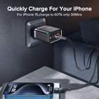 QOOVI 65W GaN Charger USB Type C Fast Charging Quick Charge 4.0 Adapter USB-C PD Charger For Samsung Xiaomi Macbook iPhone ipad Car Mobile World