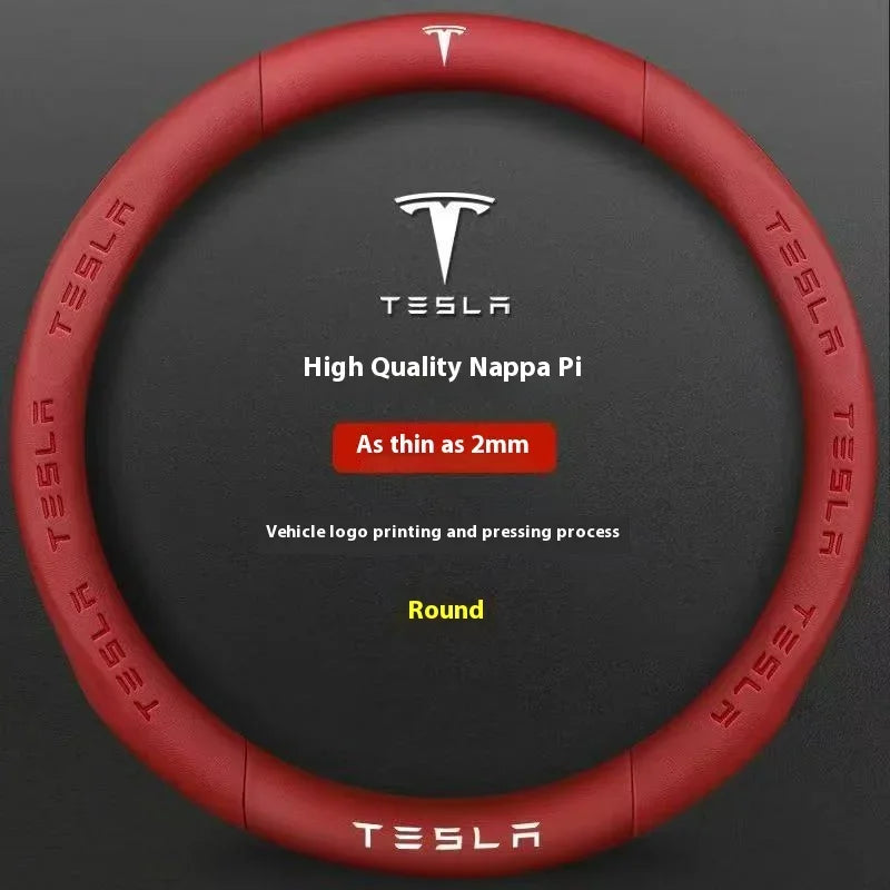 Car Steering Wheel Cover for Tesla Model 3 Model S Y X Roadster 2019-2025 Auto Interior Steering Wheel Accessories Anti-Slip