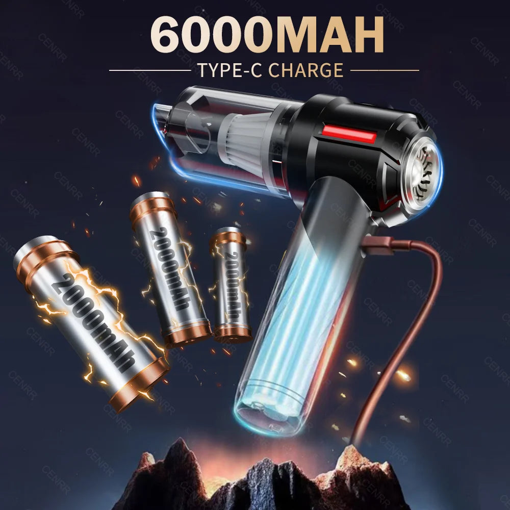 CENRR 998000PA Powerful Vacuum Cleaner Mini Cordless Portable Car Vacuum Cleaner for Home Appliance Handheld Blower Car Cleaner