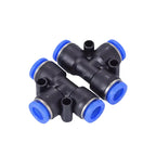 10PCS PE Air Connectors 4 6 8 10 12MM PEG Pneumatic Fitting Slip Lock Tee 3Way Plastic Pipe Water Hose Tube Quick Connector