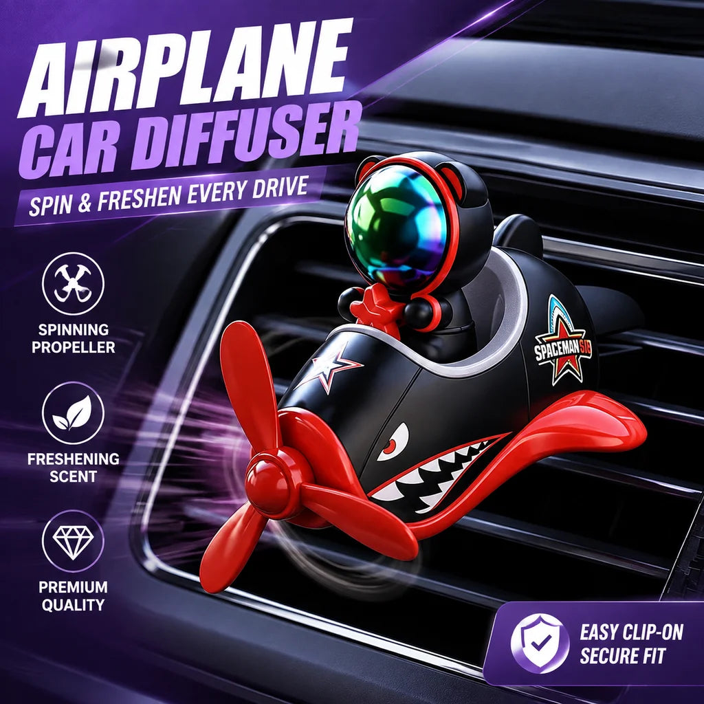 Car Air Vent Clip Fragrance Diffuser Propeller Ornaments Cat Pilot Rotate Freshener Vent Decorations Auto Interior Accessories