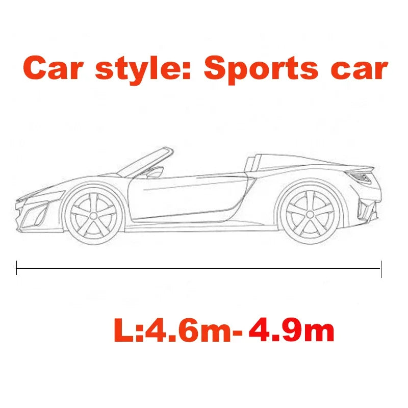 For Sports Car Sedan SUV Beauty Styling Universal Stretch Car Cover Sunproof Windproof Dustproof Scratch Resistant UV Protection CM World