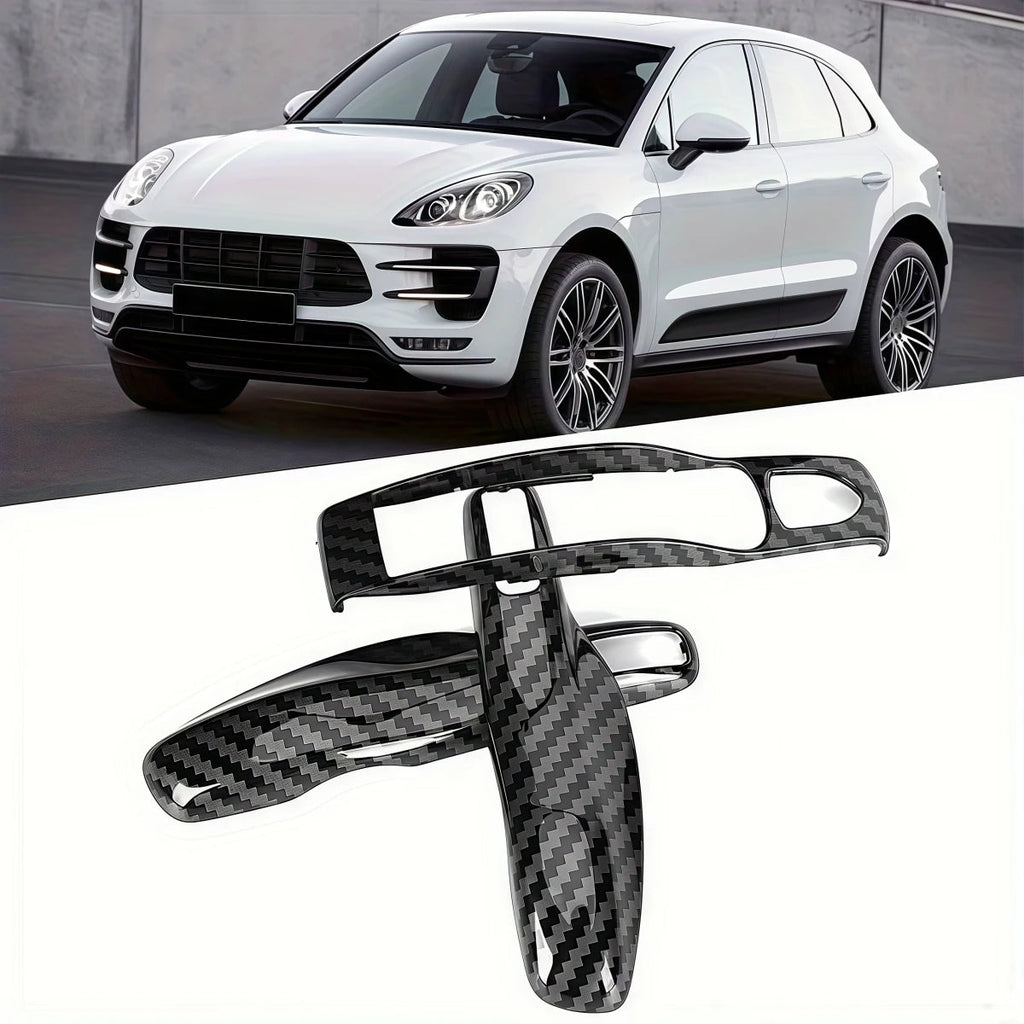 3 Pieces Set of Carbon Fiber Car Key Protection Case Suitable for Porsche Panamera, Macan, Cayenne, 911, 718 (Boxed) CM World