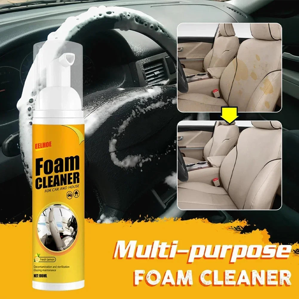 Multifunctional Foam Cleaner Car Interior Stain Removal and Cleaning Leather Seat Foam Cleaner Spray Foam Maintenance Wash Car