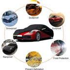 Waterproof Car Cover for 1998-2023 Porsche 911 All Weather Full Car Covers With Zipper Door for Snow Rain Dust Hail Protection