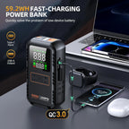 4-IN-1 Car Jump Starter with Air Compressor Peak 5000A Auto Battery Booster 150PSI Air Pump Portable Power Bank Tire Inflator CM World