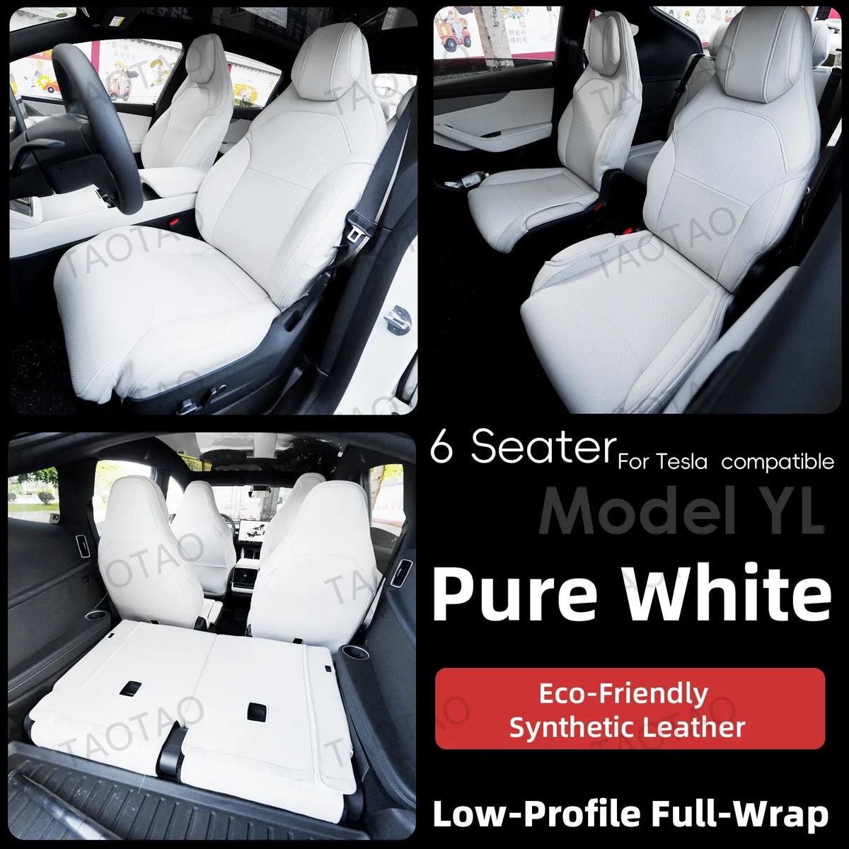 For New Model Y L / Y Juniper 2025 2026 Car Seat Cover Nappa Leather & 8 Grade Anti Fouling Wholesale Price Interior Accessories