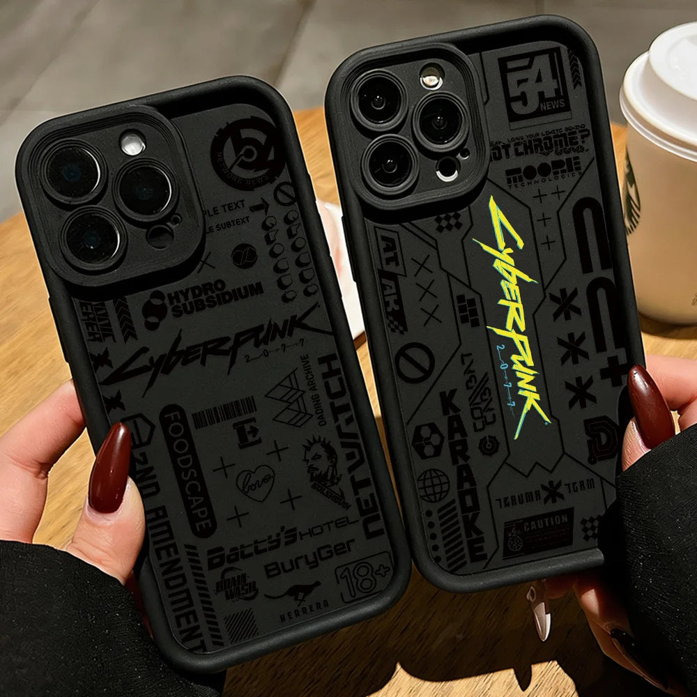 Anime C-Cyberpunks Cool Phone Case For IPhone 17 16e 16 15 14 13 12 11 Air Pro Max Mini XR XS Plus Soft TPU Back Cover