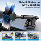 Car Cell Phone Holder Cellphone Mount for Dashboard Windshield Auto Dash Mobile IPhone Support Fit 4.7-7" Smartphone Auto Supply CM World