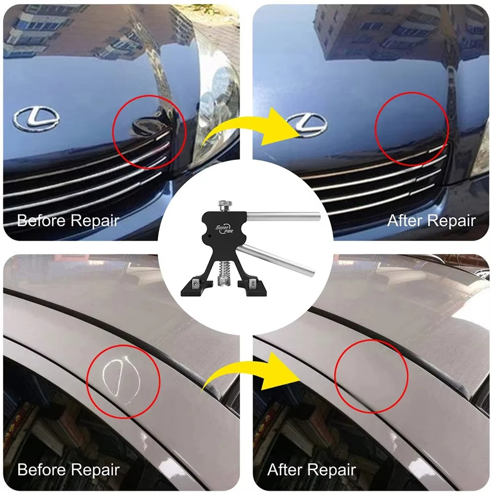Super PDR Adjustable Car Dent Puller Paintless Repair Tools Kit  Auto Body Suction Cup Auto Dent Removal Tool Kits Dent Remover CM World