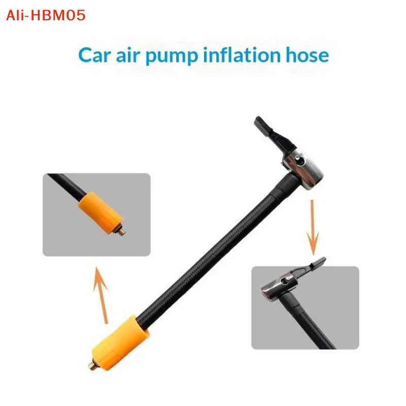 (HB05)1Pcs Braided Tire Inflator Hose With Leak Proof Connector Flexible Design For Car Bike Motorbike Inflation