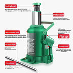 BEST Durable Vertical Hydraulic Jack 5 Tons 10 Tons 20 Tons Car Hand Crank Car Tire Replacement Maintenance Hydraulic