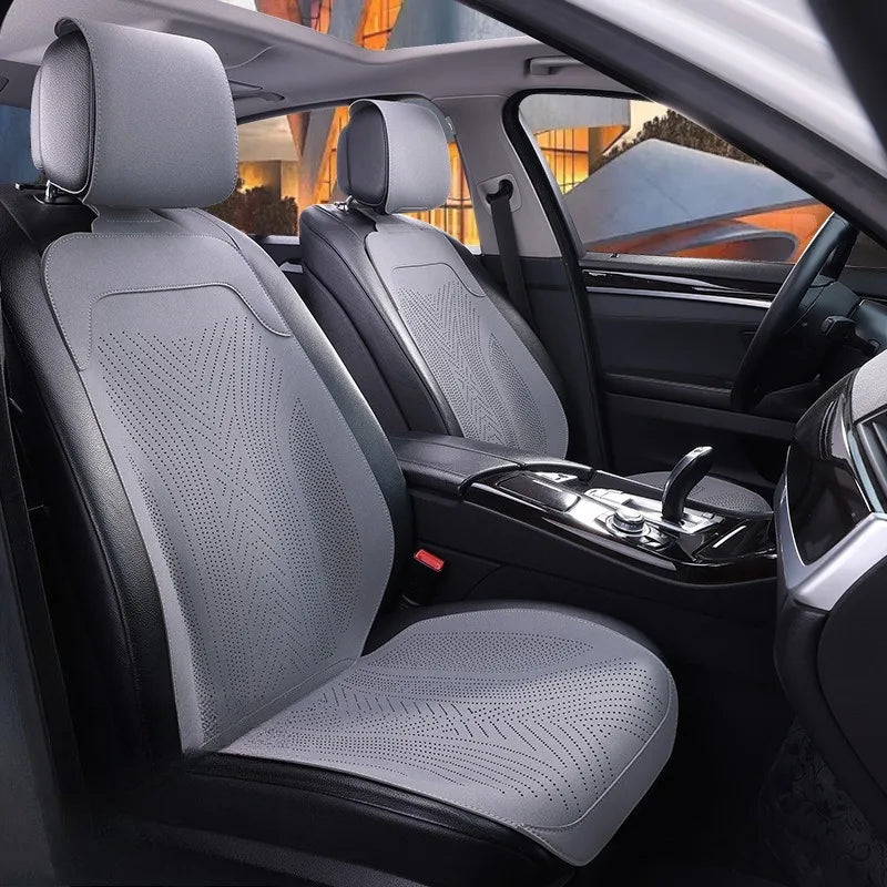 All Seasons Universal Car Seat Protector Mat Suede Car Seat Covers Full Set Auto Accessories Interior Car Seat Protector Cushion CM World
