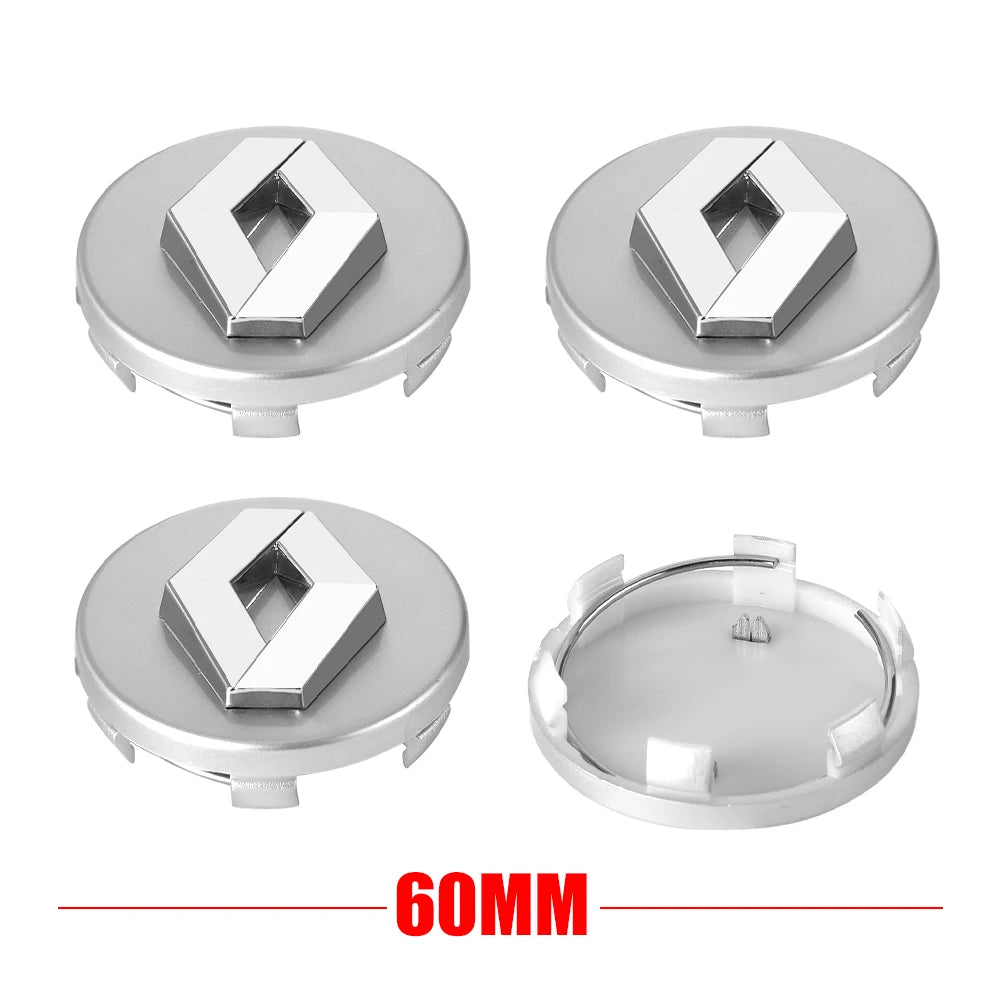 4PCS 56mm 60mm Car Wheel Center Cap Logo Hub Badge Rims Cover For Renault Megane 2 3 Clio 4 Trafic Captur Emblems Kangoo Zoe CM World