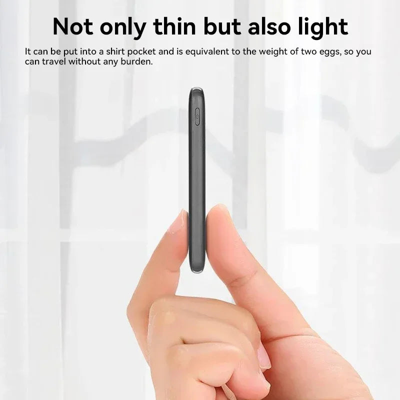 50000mAh Mini Fast Charging Power Bank Ultra Thin External Battery Pack for Heating Suit Coat Vest Jacket Scarf Glove 2026 NEW