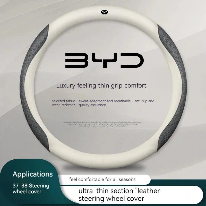 Genuine leather car steering wheel cover suitable for BYD Ato 3 Fa Feng Tang F3 E6 Yuan Song Plus EV F0 Qin Han Dolphin S6 CM World
