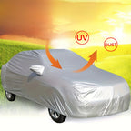 Car Cover Protect Outdoor Exterior Anti Sun Snow UV Winter Summer SUV Sedan Auto Sunshade Dustproof Waterproof Black Silver CM World