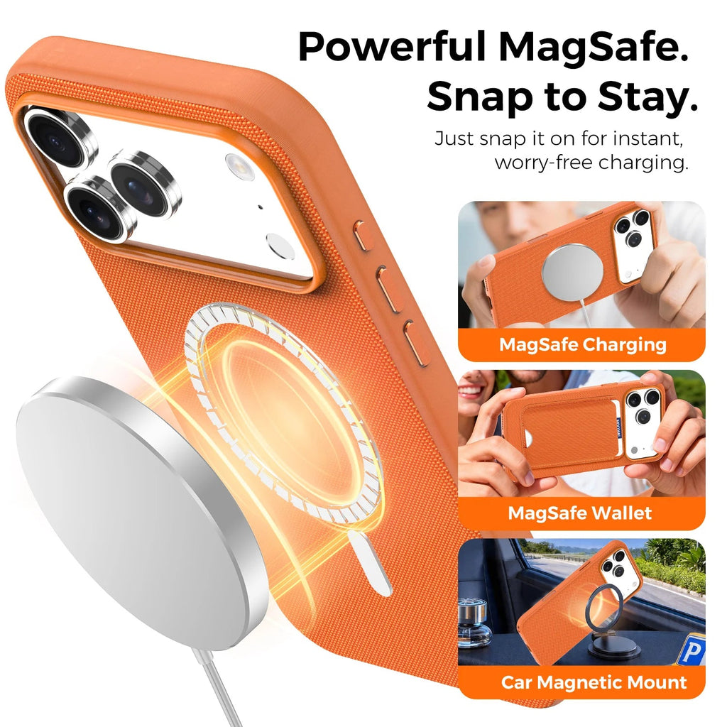 Original Techwoven Fabric For MagSafe Magnetic Phone Case For iPhone 17 Air 16 15 14 13 12 11 Pro Max Soft Shockproof Back Cover