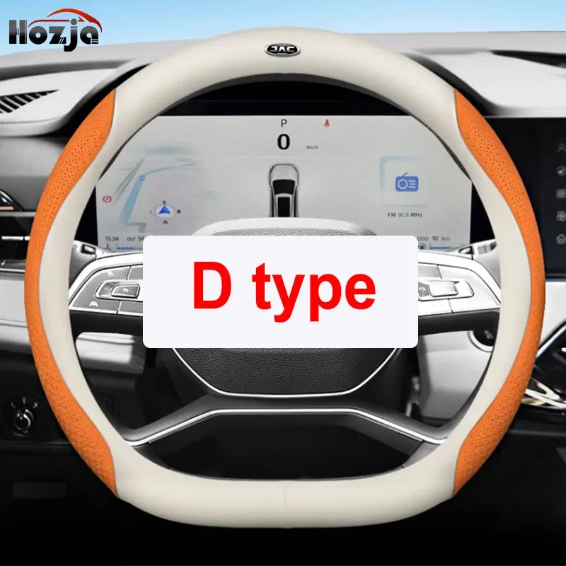 Car Steering Wheel Cover for JAC 2 4 8 J7 J8 JS2 JS8 JS4 JS6 T8 T9 Sunray 2024 2025 Accessories