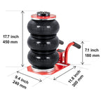 SucceBuy Triple Bag Air Jack 3 Ton (6600 lbs) Capacity Portable Pneumatic Car Jacks Heavy Duty & Quick Lifting for Garage Repair CM World
