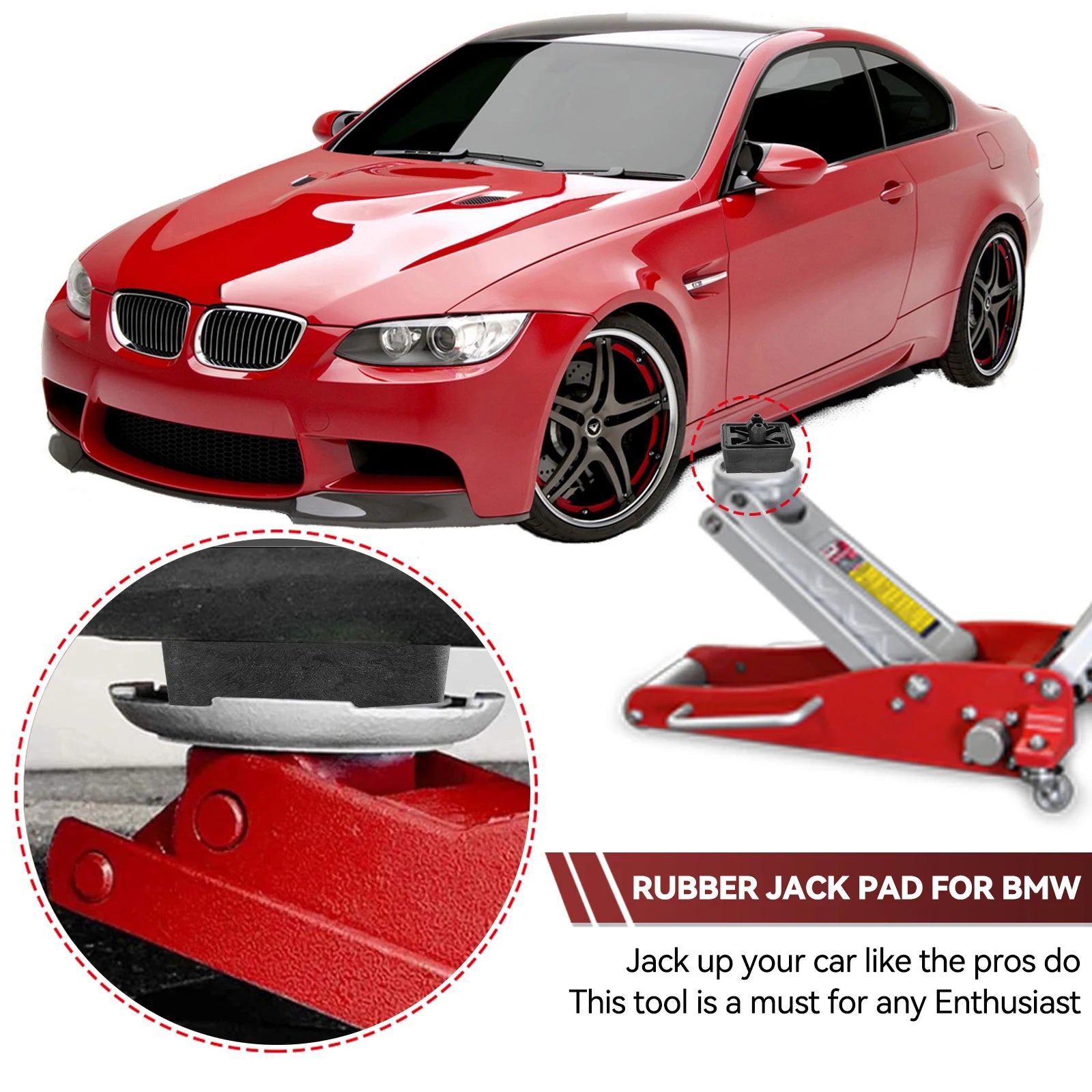 1pc/4pcs Lift Jacking Point Support Plug Plate Block Jack Pad for BMW 6 7 Series Mini R50 R53 R55 R56 R57 R58 R59 51717039760 CM World