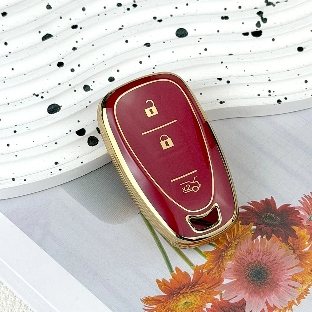 TPU Car Key Fob Cover Case for Chevrolet 2017-2019 Chevy Malibu Camaro Cruze Traverse Sonic Volt Bolt Equinox Spark Blazer Onix CM World