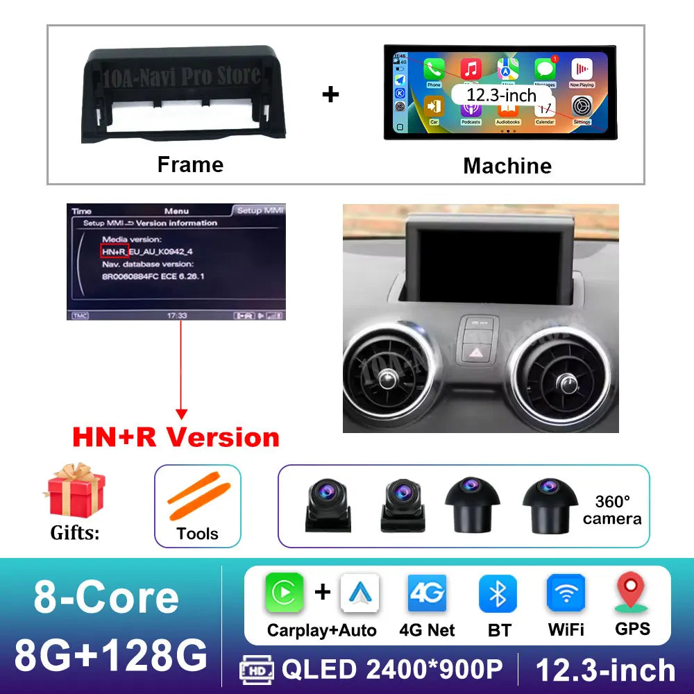 Car Video Multimedia player Stereo for Audi A1 2013 - 2018 Android 16 Wireless Carplay WiFi Auto Accessories GPS Navigation BT CM World