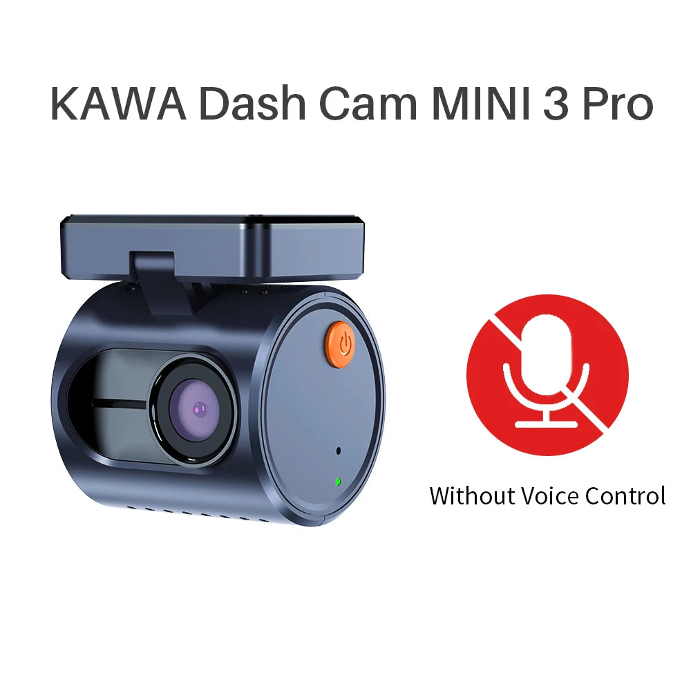 2K KAWA MINI 3 Pro Cameras for Car DVR Tiny Dash Cam 24 Parking Auto Video Recorder WiFi APP Voice Control Car dashcam Car Mobile World