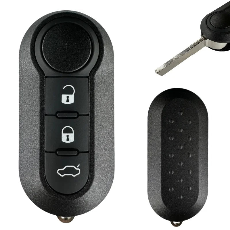 Good Quality For Fiat 500 Panda Punto Bravo 3 Buttons  Car Key Remote Control Shell Blank Case Housing Fob Keyless SIP22 Blade CM World
