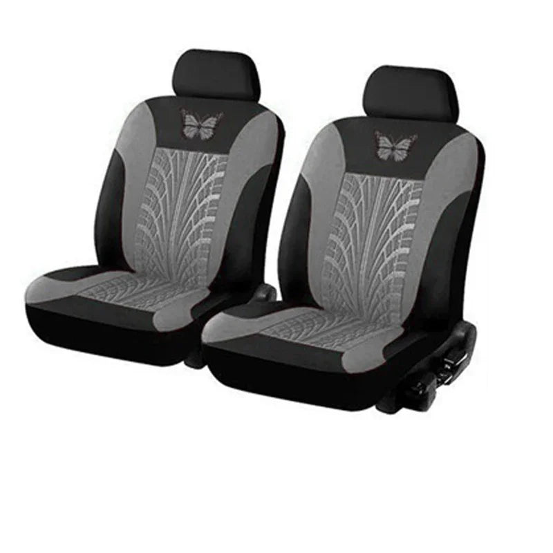 Car Seat Cover Full Set, Universal Butterfly Pattern Embroidery Auto Seat Cover Set CM World