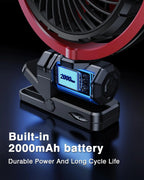 Eary Battery Powered Car Fan 2000mAh Clip On Fan for Car Visor Quiet 360° Rotate Usb Rechargeable for SUV Van Truck Accessories CM World