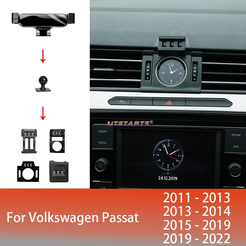 Car Phone Holder Mobile Mount Stand For Volkswagen Passat B7 B8 B9 2011-2023 Adjustable GPS Special Navigation Bracket CM World