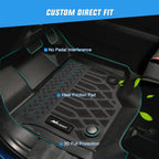 Nilight TPE Floor Mats for Honda Odyssey 2011 2012 2013 2014 2015 2016 2017 All Weather Custom Fit Heavy Duty Floor Liners
