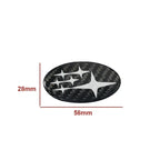 58x28mm Carbon Fiber Car Steering Wheel Logo Emblem Sticker for Subaru Forester Outback Impreza Legacy STI WRX BRZ Tribeca CM World