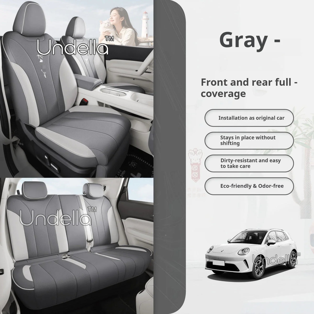 For GWM ORA 5 2026 2027 Car Custom Fit Seat Covers Full Covered with Set Front Back Row Full Set Cushions Accessories