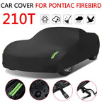 Black 210T Car Cover For Pontiac Firebird Car Tent Exterior Covers Outdoor Winter Snow Sun Rain Resistant Frost Protection CM World