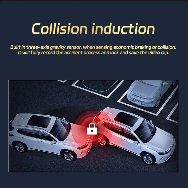 4Channel 1080P Dash Cam WiFi Car DVR with Front Inside Rear View Infrared Night Vision And Reversing Camera for Driving Recorder Car Mobile World
