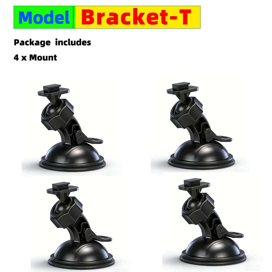 Universal 360° Rotating Suction Cup Mount for Action Camera, Car DVR on Windshield - Secure Holder Bracket for Driving Recording CM World