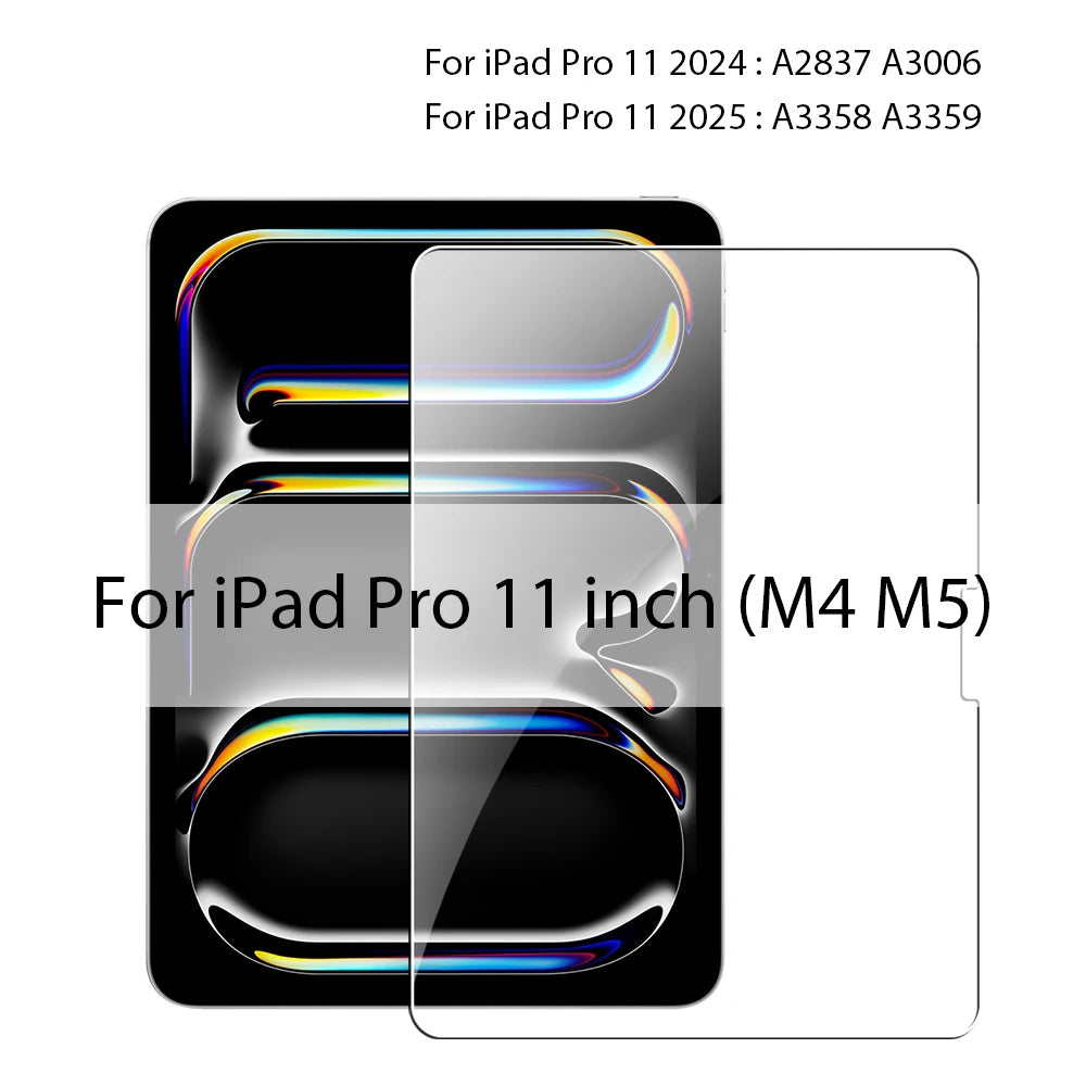 Tempered Glass Screen Protector For Ipad Pro 13 11th M5 M4 2025 12.9 A16 Air 11 5 4 M3 M2 10 9 9th 10th Generation Mini 7 6 Film Car Mobile World